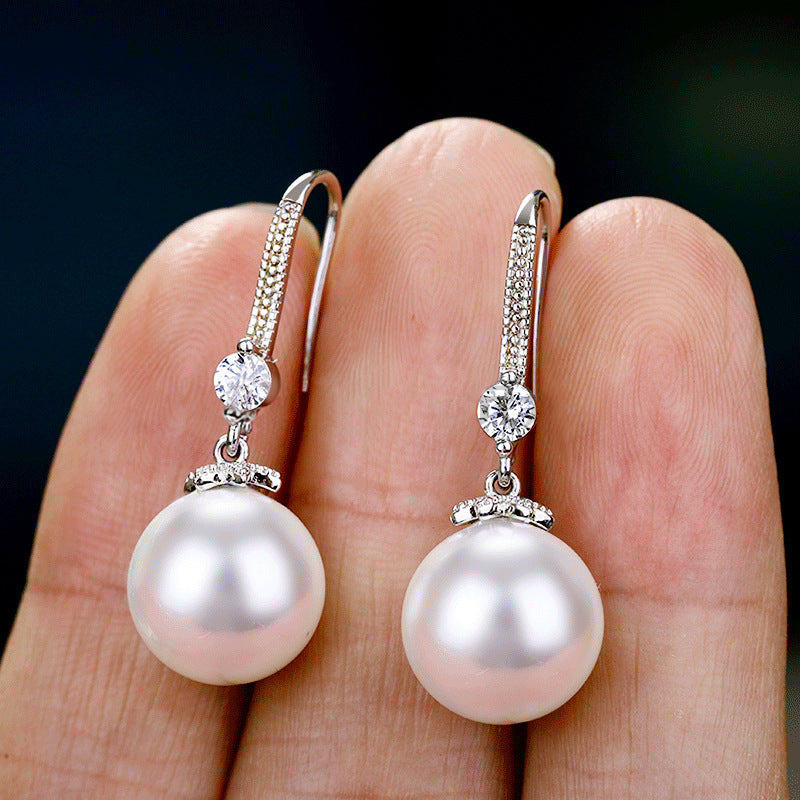 Korean net red imitation Pearl Earrings