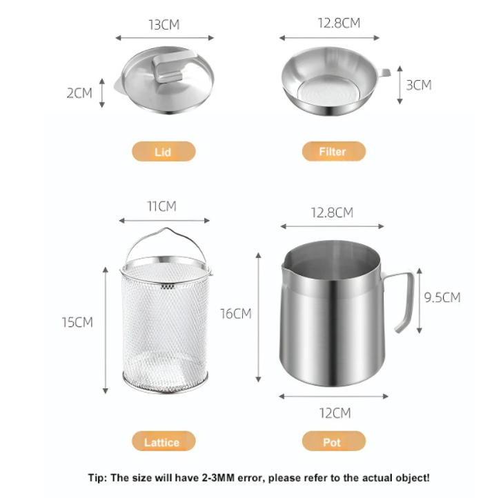 Stainless Steel Fryer with Strainer