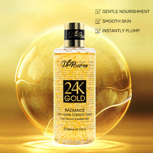 24K Gold Toner that gives you brighter skin tone and reduced fine lines