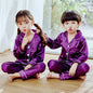 Autumn children's Pajamas Simulation Silk Long-sleeved Trousers