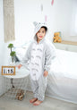 Autumn and winter Grey Cat one-piece Pajamas