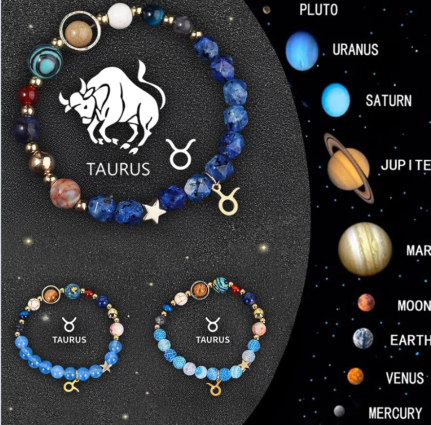 Twelve Zodiac Crystal Bracelets