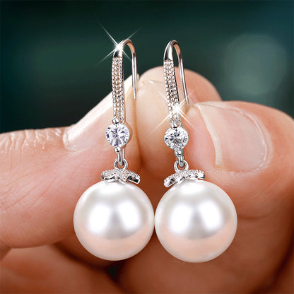 Korean net red imitation Pearl Earrings