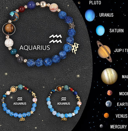 Twelve Zodiac Crystal Bracelets