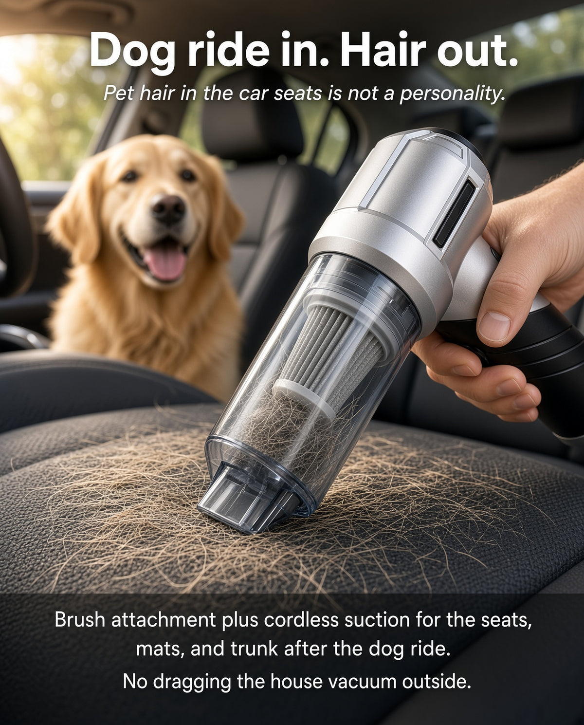 2-in-1 Cordless Car Vacuum & Air Duster