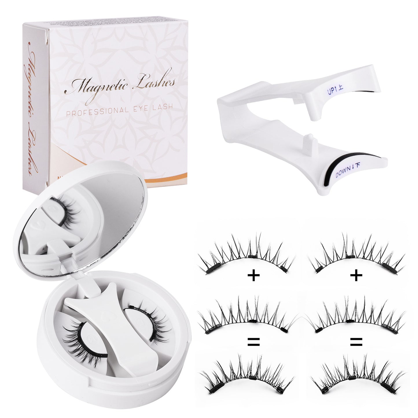 Eyelash box 3D Thick Magnetic Eyelashes one-piece Clip Set