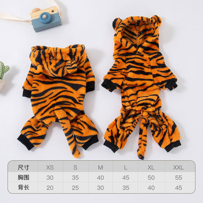 Autumn and winter dog clothes warm thick coral fleece puppy transformation clothes teddy corgi cat pet clothing wholesale