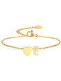 Stainless Steel Heart 26 Letter Bracelet
