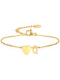 Stainless Steel Heart 26 Letter Bracelet