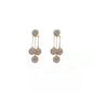 Sterling Silver Needle Flash Diamond Earrings
