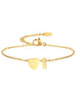 Stainless Steel Heart 26 Letter Bracelet