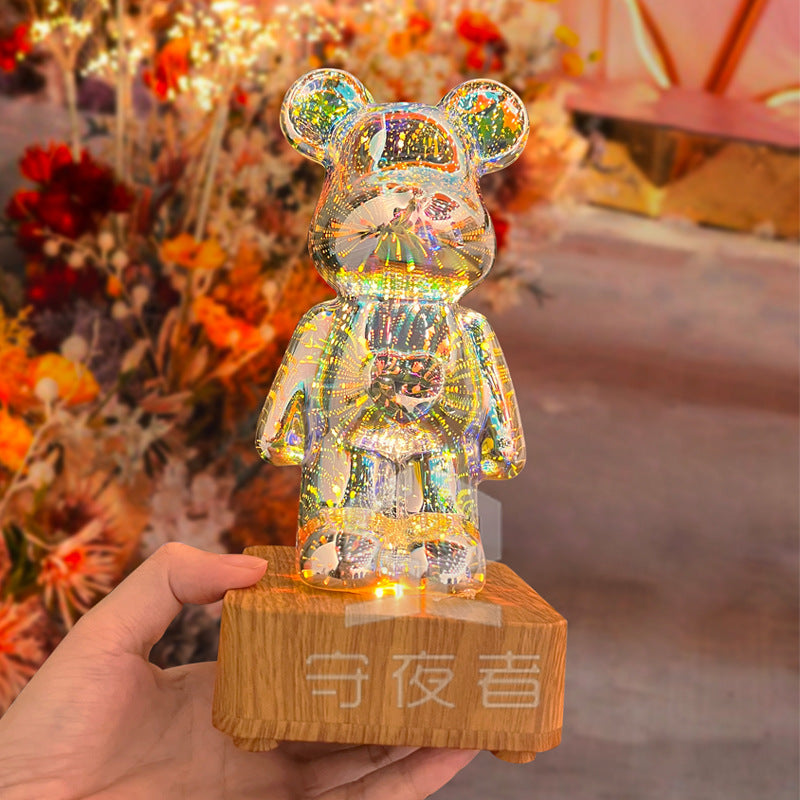 3D Glass Table Atomophere Lamp