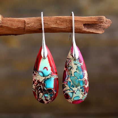 Emperor Stone Pendant Earrings