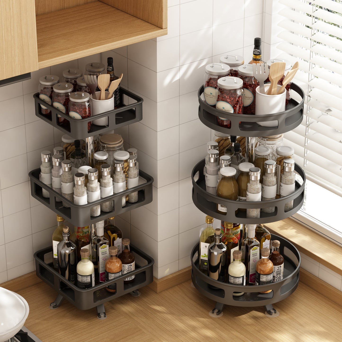 360 degree Rotatable kitchen Rack