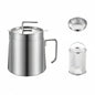Household Kitchen 304 Stainless Steel Frying Pan Filter Pot with additional components on a white background