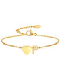 Stainless Steel Heart 26 Letter Bracelet