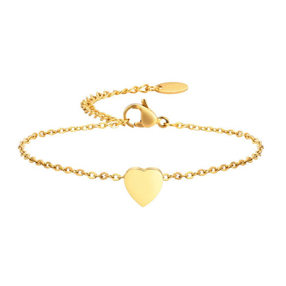 Stainless Steel Heart 26 Letter Bracelet