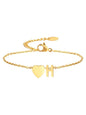 Stainless Steel Heart 26 Letter Bracelet