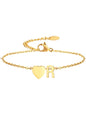 Stainless Steel Heart 26 Letter Bracelet