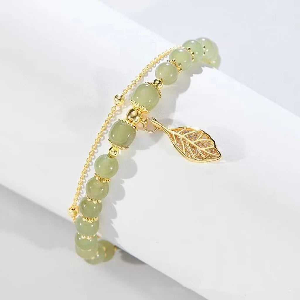 Gold Color Women's Hetian Jade Bracelet