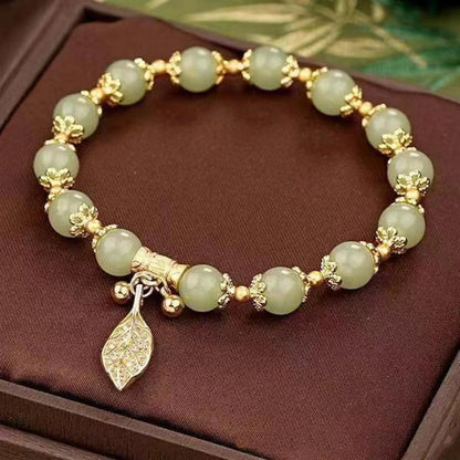 Gold Color Women's Hetian Jade Bracelet