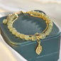 Gold Color Women's Hetian Jade Bracelet