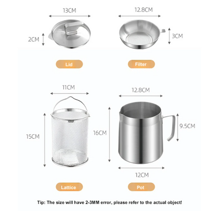 Stainless Steel Fryer with Strainer